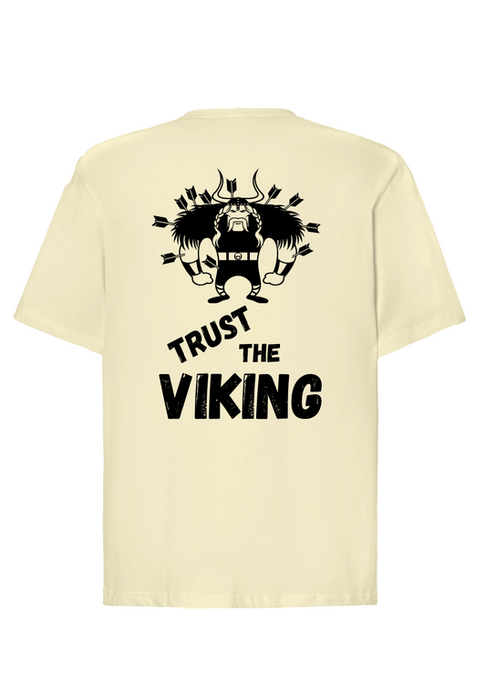 Camiseta Oversize Trust the Viking. Butter Cream