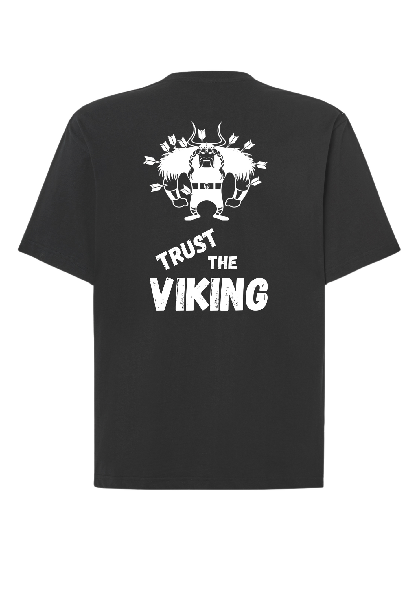 Camiseta Oversize Trust the VIking. Negra